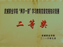 兩學(xué)一做學(xué)習(xí)教育黨章黨規(guī)知識(shí)競賽二等獎(jiǎng)